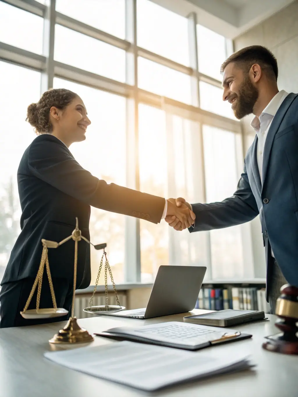 An image symbolizing trust and security, such as a handshake over legal documents, with a subtle Bartson Consulting watermark.