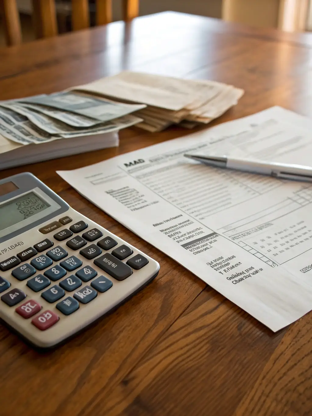 A close-up shot of tax forms with a pen resting on top, symbolizing meticulous tax preparation.